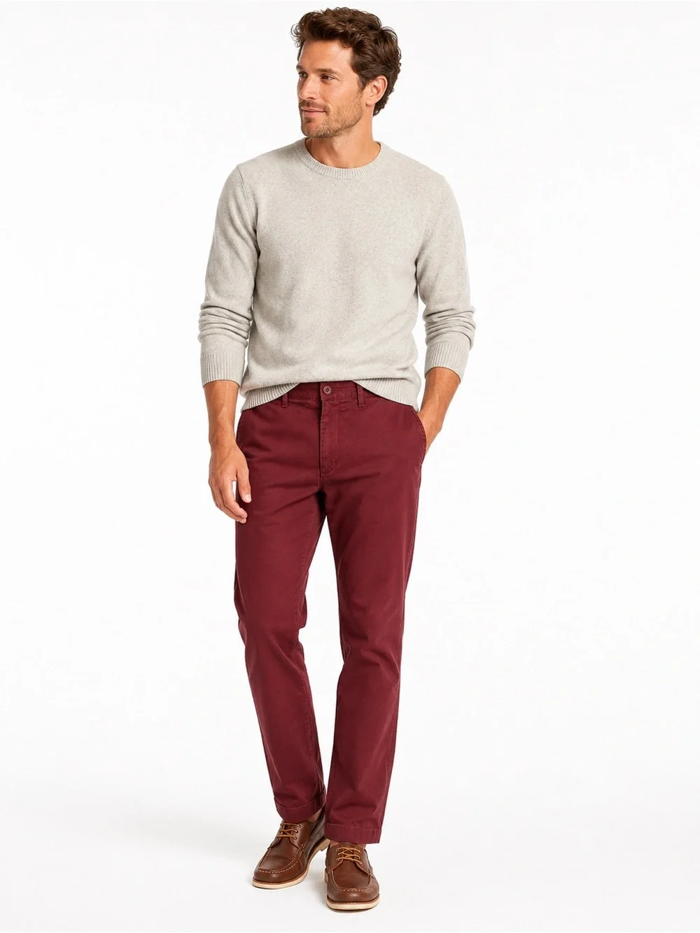 J.Crew 770 Straight Chino Pants Men’s 34x32 Burgundy Red Re-Imagined